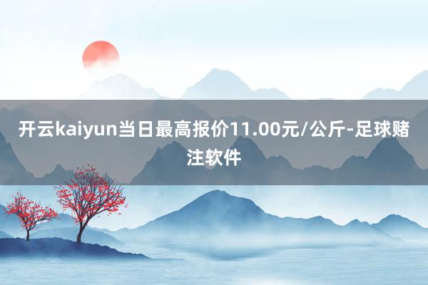 开云kaiyun当日最高报价11.00元/公斤-足球赌注软件
