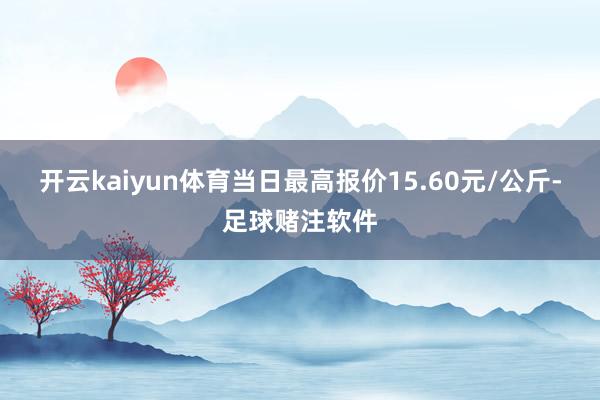 开云kaiyun体育当日最高报价15.60元/公斤-足球赌注软件