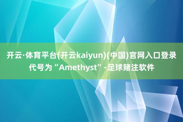 开云·体育平台(开云kaiyun)(中国)官网入口登录代号为“Amethyst”-足球赌注软件