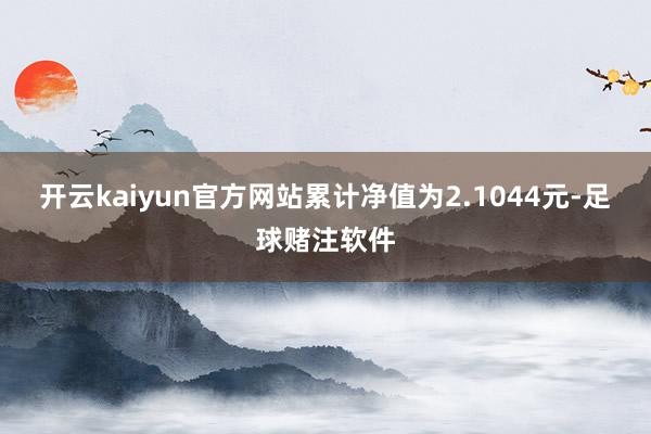 开云kaiyun官方网站累计净值为2.1044元-足球赌注软件