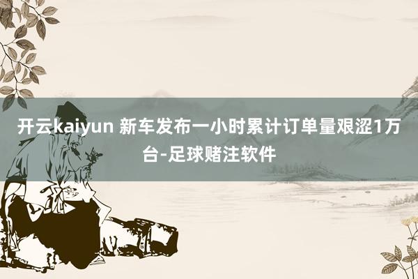 开云kaiyun 新车发布一小时累计订单量艰涩1万台-足球赌注软件