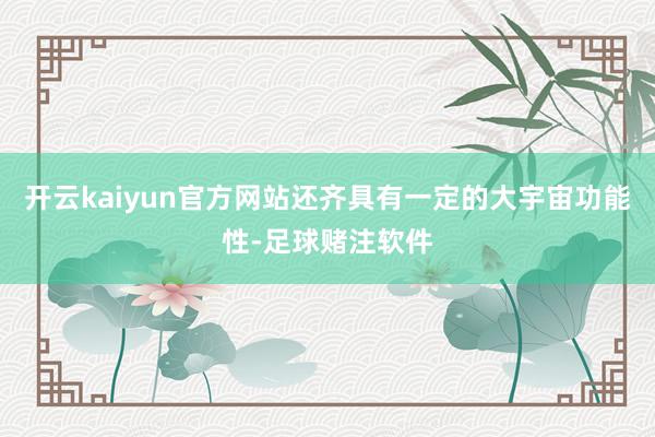 开云kaiyun官方网站还齐具有一定的大宇宙功能性-足球赌注软件