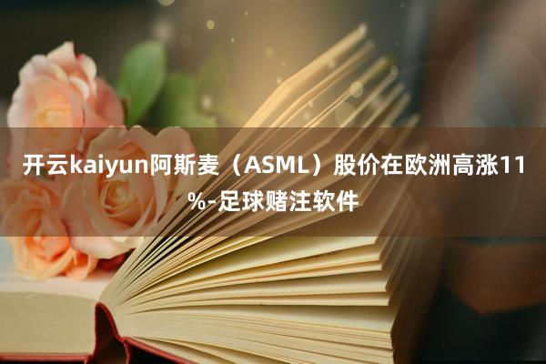 开云kaiyun阿斯麦（ASML）股价在欧洲高涨11%-足球赌注软件