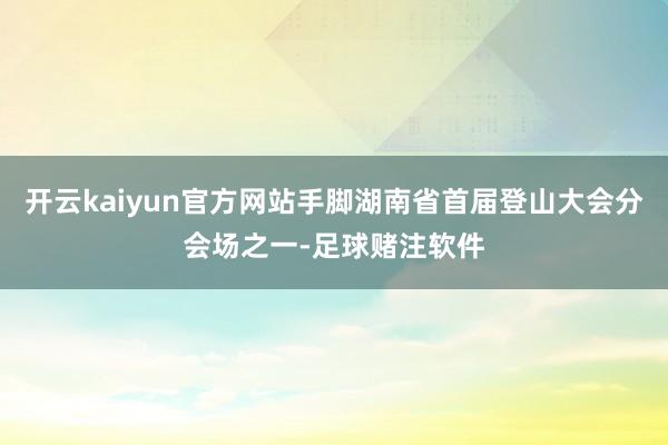 开云kaiyun官方网站手脚湖南省首届登山大会分会场之一-足球赌注软件