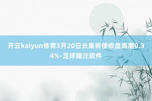 开云kaiyun体育3月20日长集转债收盘高潮0.34%-足球赌注软件