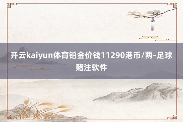 开云kaiyun体育铂金价钱11290港币/两-足球赌注软件
