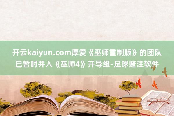 开云kaiyun.com厚爱《巫师重制版》的团队已暂时并入《巫师4》开导组-足球赌注软件