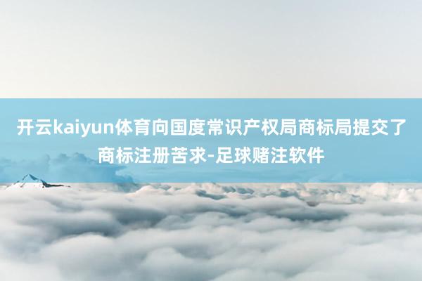 开云kaiyun体育向国度常识产权局商标局提交了商标注册苦求-足球赌注软件
