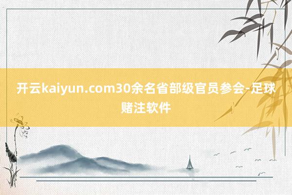 开云kaiyun.com30余名省部级官员参会-足球赌注软件