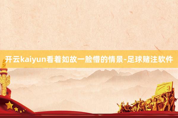开云kaiyun看着如故一脸懵的情景-足球赌注软件