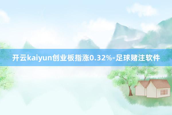 开云kaiyun创业板指涨0.32%-足球赌注软件