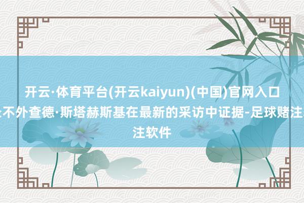 开云·体育平台(开云kaiyun)(中国)官网入口登录不外查德·斯塔赫斯基在最新的采访中证据-足球赌注软件
