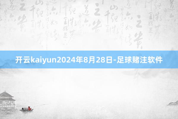 开云kaiyun2024年8月28日-足球赌注软件