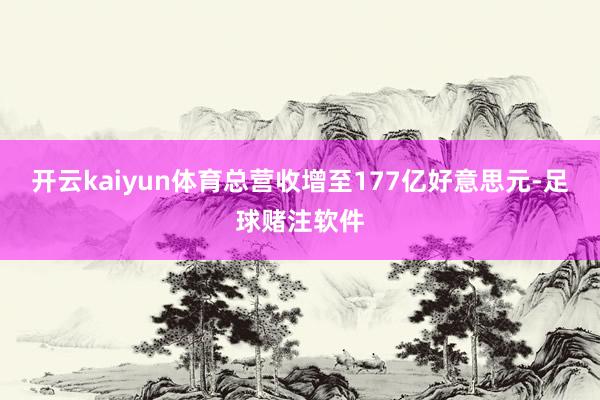开云kaiyun体育总营收增至177亿好意思元-足球赌注软件