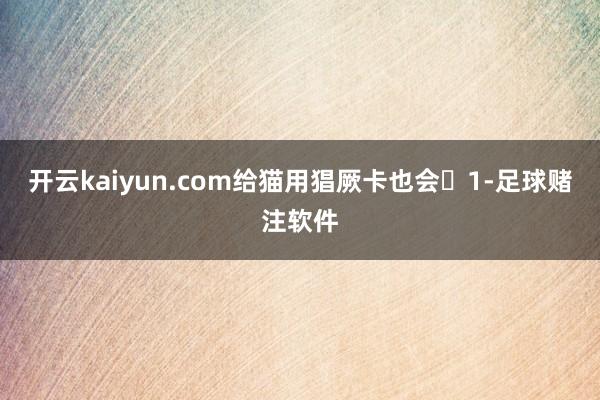 开云kaiyun.com给猫用猖厥卡也会➕1-足球赌注软件