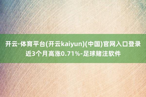 开云·体育平台(开云kaiyun)(中国)官网入口登录近3个月高涨0.71%-足球赌注软件