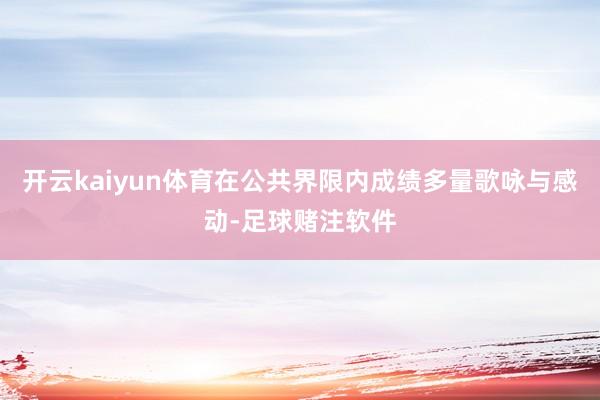 开云kaiyun体育在公共界限内成绩多量歌咏与感动-足球赌注软件