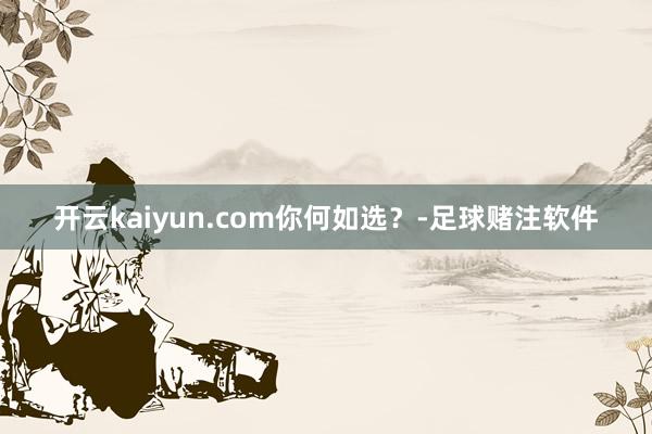 开云kaiyun.com你何如选？-足球赌注软件