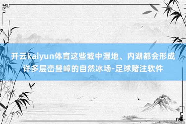 开云kaiyun体育这些城中湿地、内湖都会形成许多层峦叠嶂的自然冰场-足球赌注软件