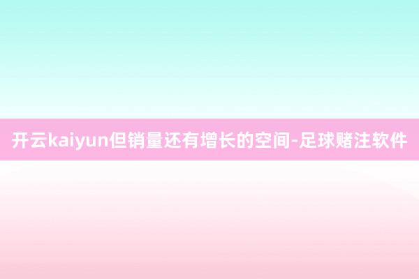开云kaiyun但销量还有增长的空间-足球赌注软件