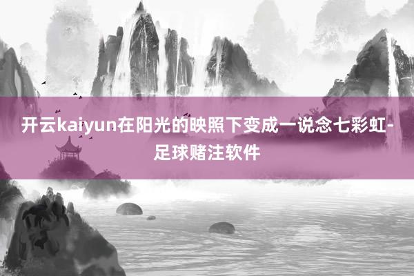 开云kaiyun在阳光的映照下变成一说念七彩虹-足球赌注软件