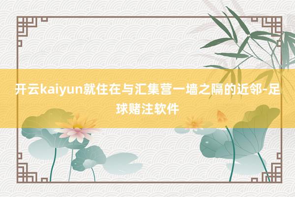 开云kaiyun就住在与汇集营一墙之隔的近邻-足球赌注软件