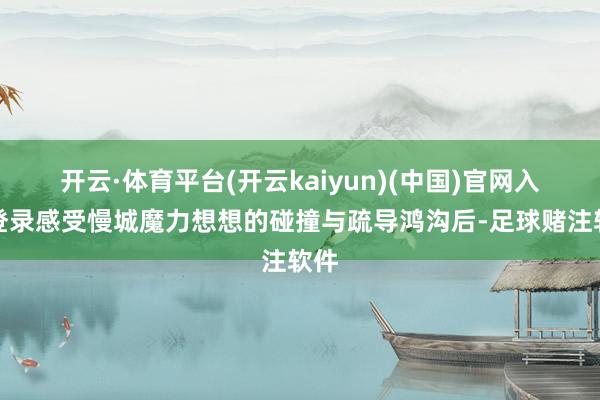 开云·体育平台(开云kaiyun)(中国)官网入口登录感受慢城魔力想想的碰撞与疏导鸿沟后-足球赌注软件