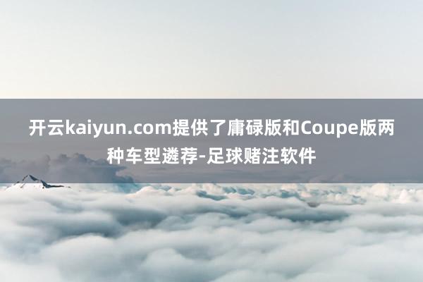 开云kaiyun.com提供了庸碌版和Coupe版两种车型遴荐-足球赌注软件