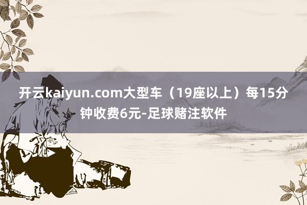 开云kaiyun.com大型车（19座以上）每15分钟收费6元-足球赌注软件