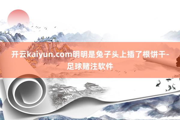 开云kaiyun.com明明是兔子头上插了根饼干-足球赌注软件