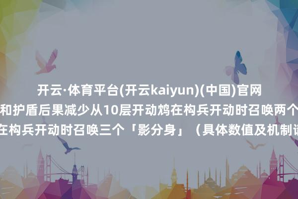 开云·体育平台(开云kaiyun)(中国)官网入口登录「鸩毒」的治愈和护盾后果减少从10层开动鸩在构兵开动时召唤两个「影分身」在号外中鸩在构兵开动时召唤三个「影分身」（具体数值及机制请以游戏实装为准）限时挑战作为等第≥24级的大东谈主在6月4日珍摄后-6月10日23:59时代胜仗通关「蚀樱之羽·号外」副本即可取得限时聊天挂件「樱花忍者」在30天内新创建扮装账号的阴阳师大东谈主们在限时挑战作为时代还