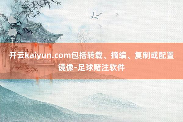 开云kaiyun.com包括转载、摘编、复制或配置镜像-足球赌注软件