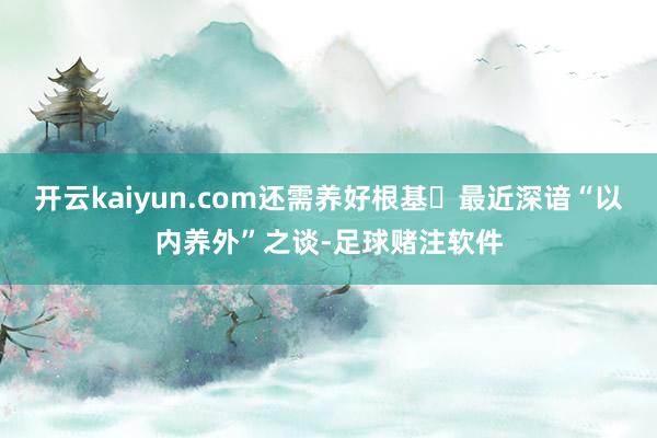 开云kaiyun.com还需养好根基 最近深谙“以内养外”之谈-足球赌注软件