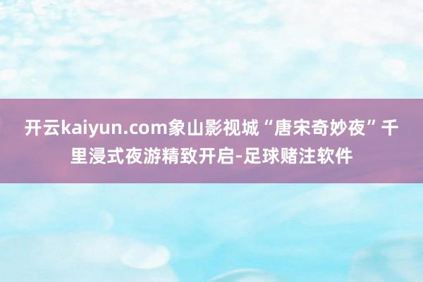 开云kaiyun.com象山影视城“唐宋奇妙夜”千里浸式夜游精致开启-足球赌注软件