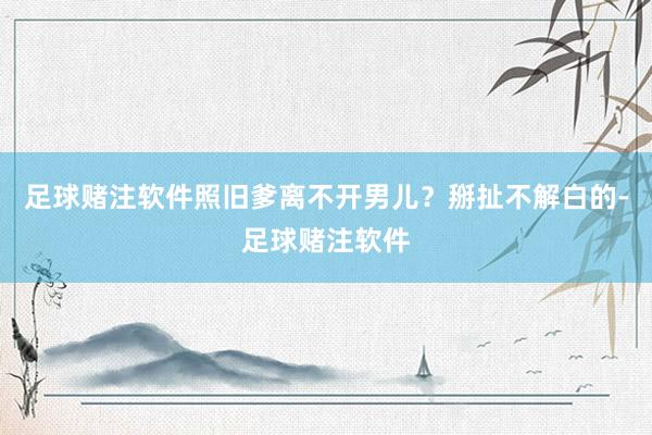 足球赌注软件照旧爹离不开男儿？掰扯不解白的-足球赌注软件