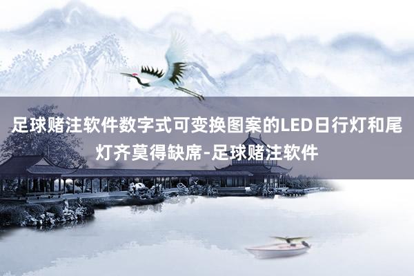 足球赌注软件数字式可变换图案的LED日行灯和尾灯齐莫得缺席-足球赌注软件