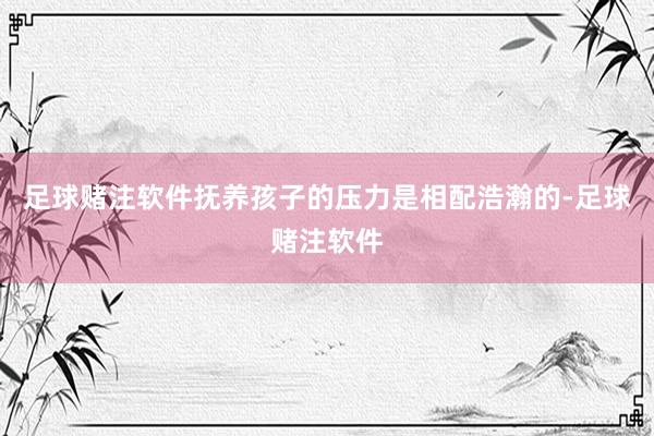 足球赌注软件抚养孩子的压力是相配浩瀚的-足球赌注软件