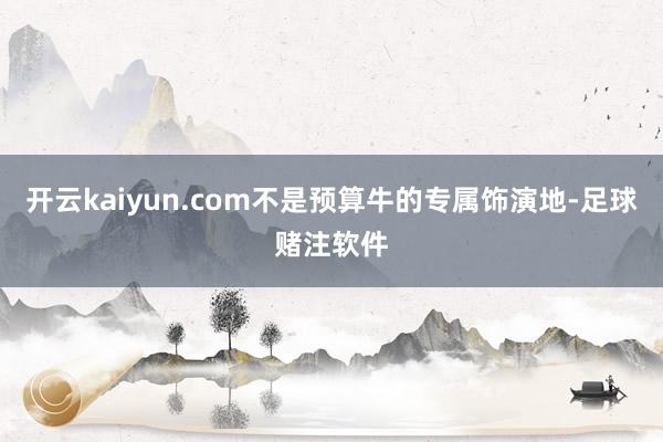 开云kaiyun.com不是预算牛的专属饰演地-足球赌注软件