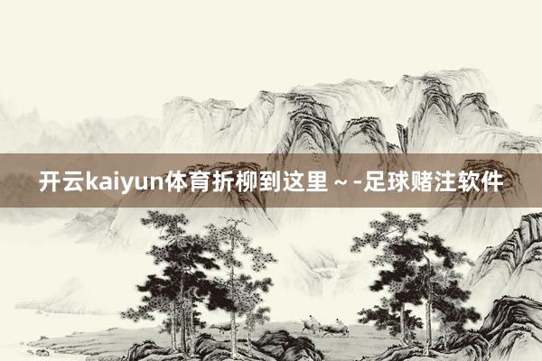 开云kaiyun体育折柳到这里～-足球赌注软件
