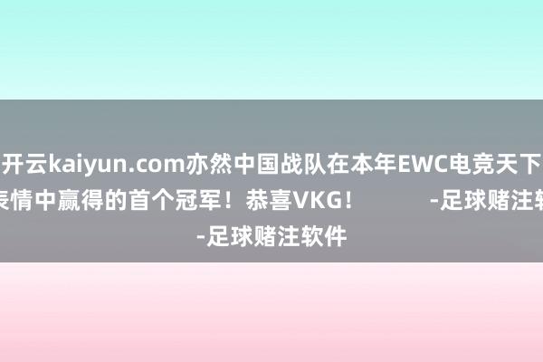 开云kaiyun.com亦然中国战队在本年EWC电竞天下杯表情中赢得的首个冠军！恭喜VKG！          -足球赌注软件
