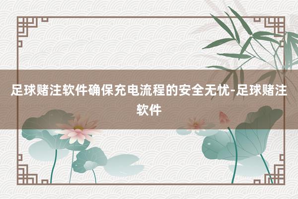 足球赌注软件确保充电流程的安全无忧-足球赌注软件
