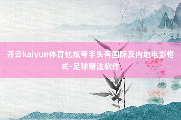 开云kaiyun体育他炫夸手头有国际及内地电影格式-足球赌注软件