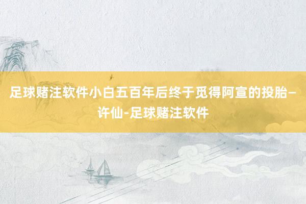 足球赌注软件小白五百年后终于觅得阿宣的投胎—许仙-足球赌注软件