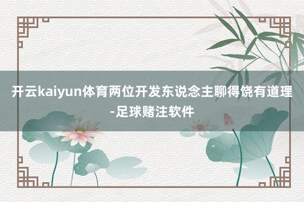 开云kaiyun体育两位开发东说念主聊得饶有道理-足球赌注软件