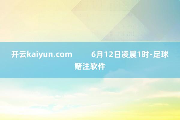 开云kaiyun.com         6月12日凌晨1时-足球赌注软件