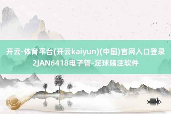 开云·体育平台(开云kaiyun)(中国)官网入口登录2JAN6418电子管-足球赌注软件