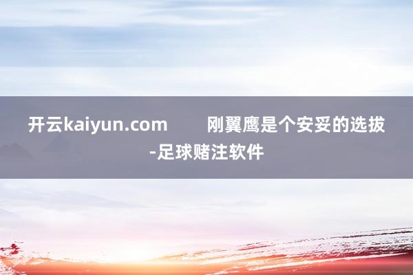 开云kaiyun.com        刚翼鹰是个安妥的选拔-足球赌注软件