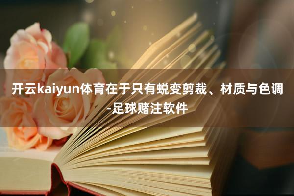 开云kaiyun体育在于只有蜕变剪裁、材质与色调-足球赌注软件