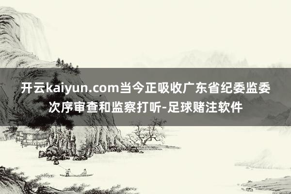开云kaiyun.com当今正吸收广东省纪委监委次序审查和监察打听-足球赌注软件