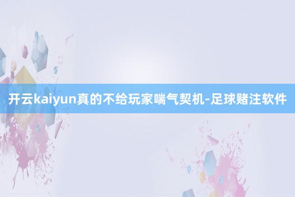 开云kaiyun真的不给玩家喘气契机-足球赌注软件